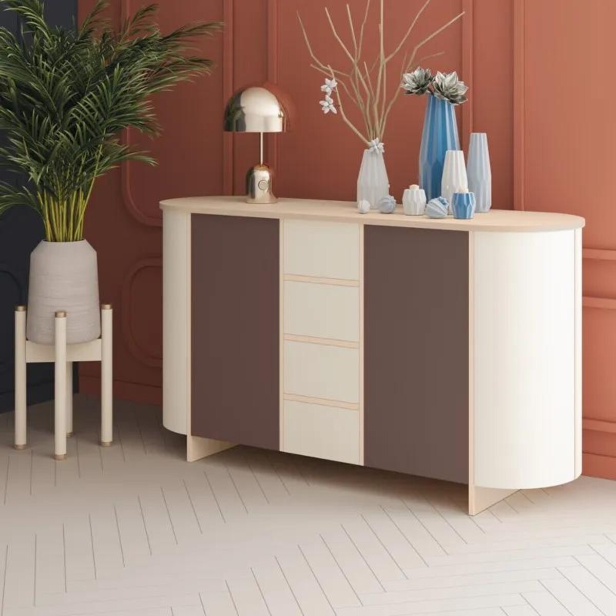 Komoda MEDUNO 163 2D4S bordowa