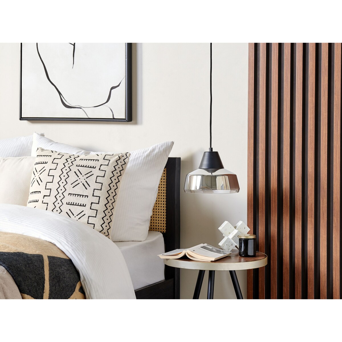 Lampa wisząca szklana czarno-srebrna TALPARO