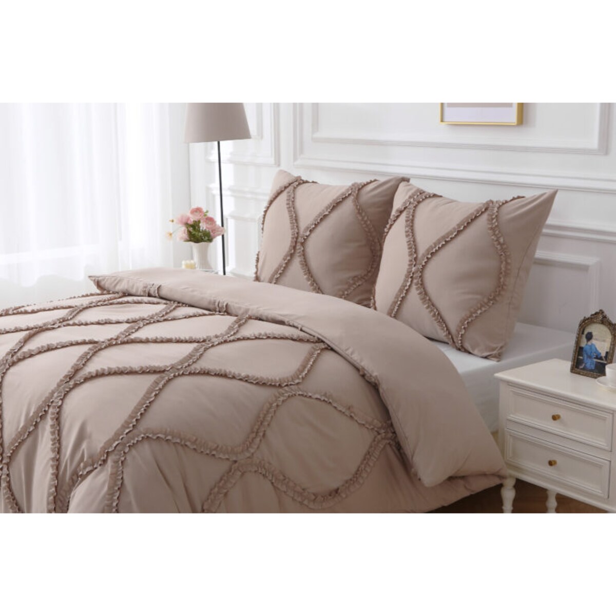 pościel "royal" 160x200 cm mikrofibra beż