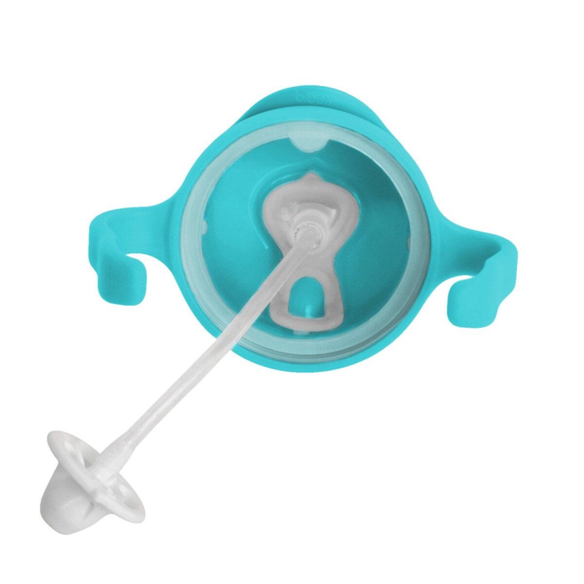 Bidon dla dzieci ze słomką 240 ml - kubek niekapek lazurowy, b.box