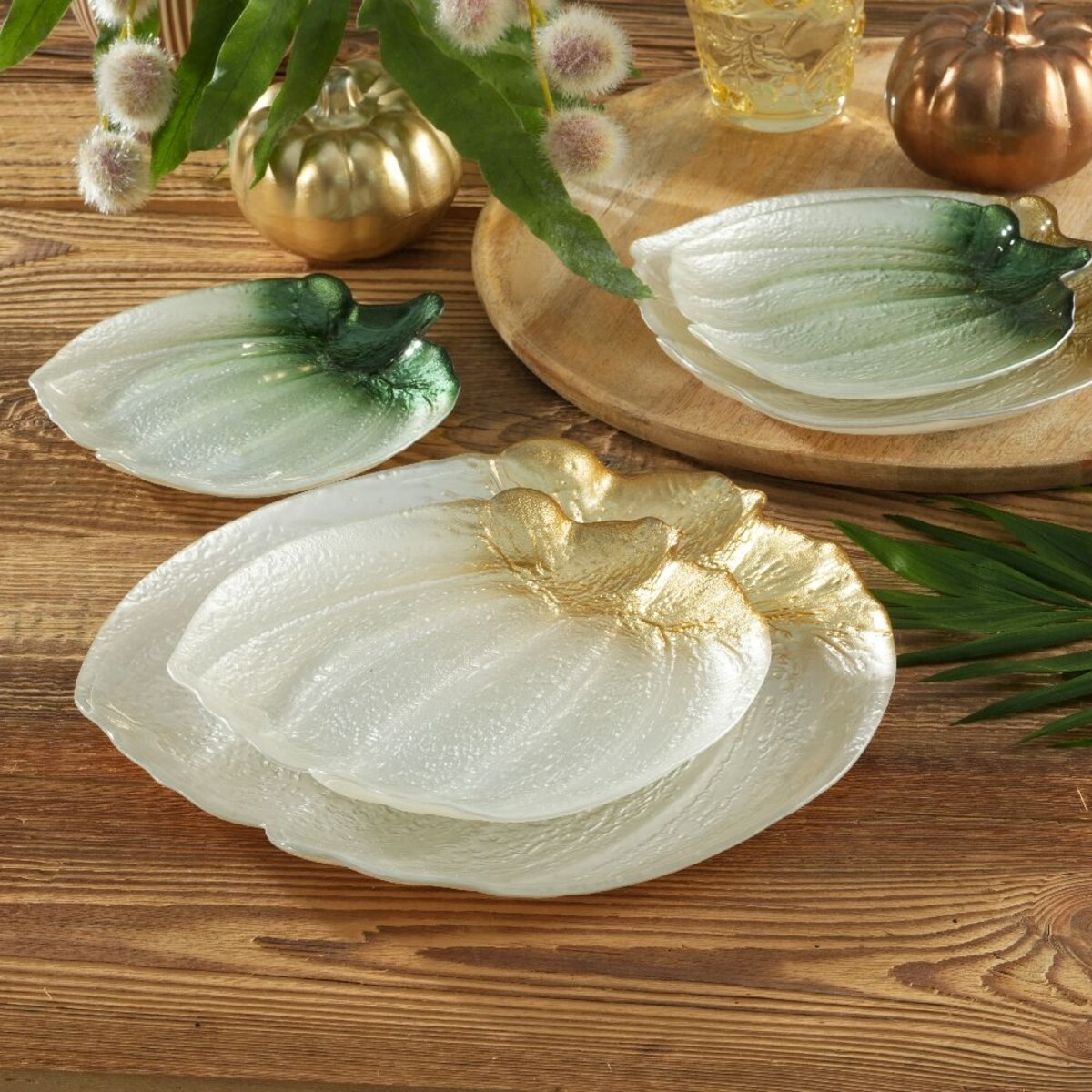 VILLA ITALIA Półmisek dekoracyjny Talerz do ciasta szklany 27,5 cm PUMPKIN