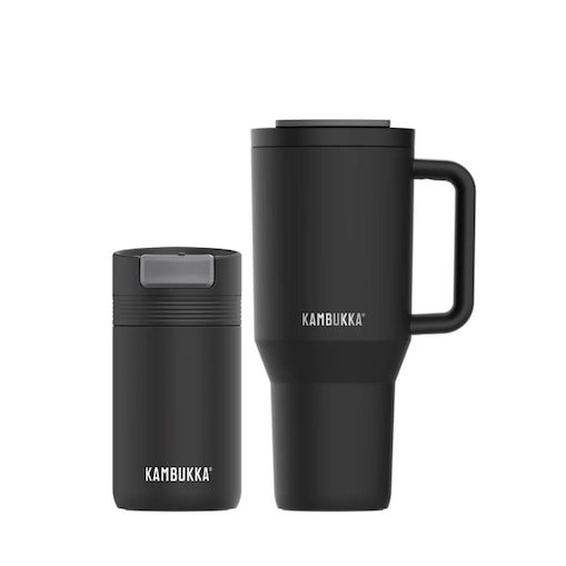 Kubek termiczny duży Rio 950ml + mały Cabo 300ml Zestaw Kambukka Black Onyx