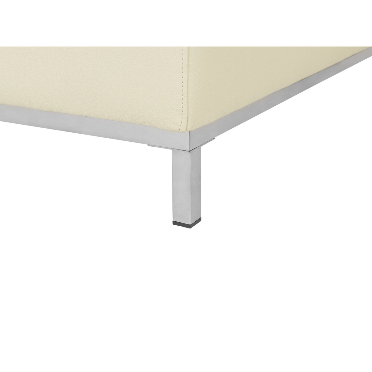 Otomana skórzana beżowa OSLO