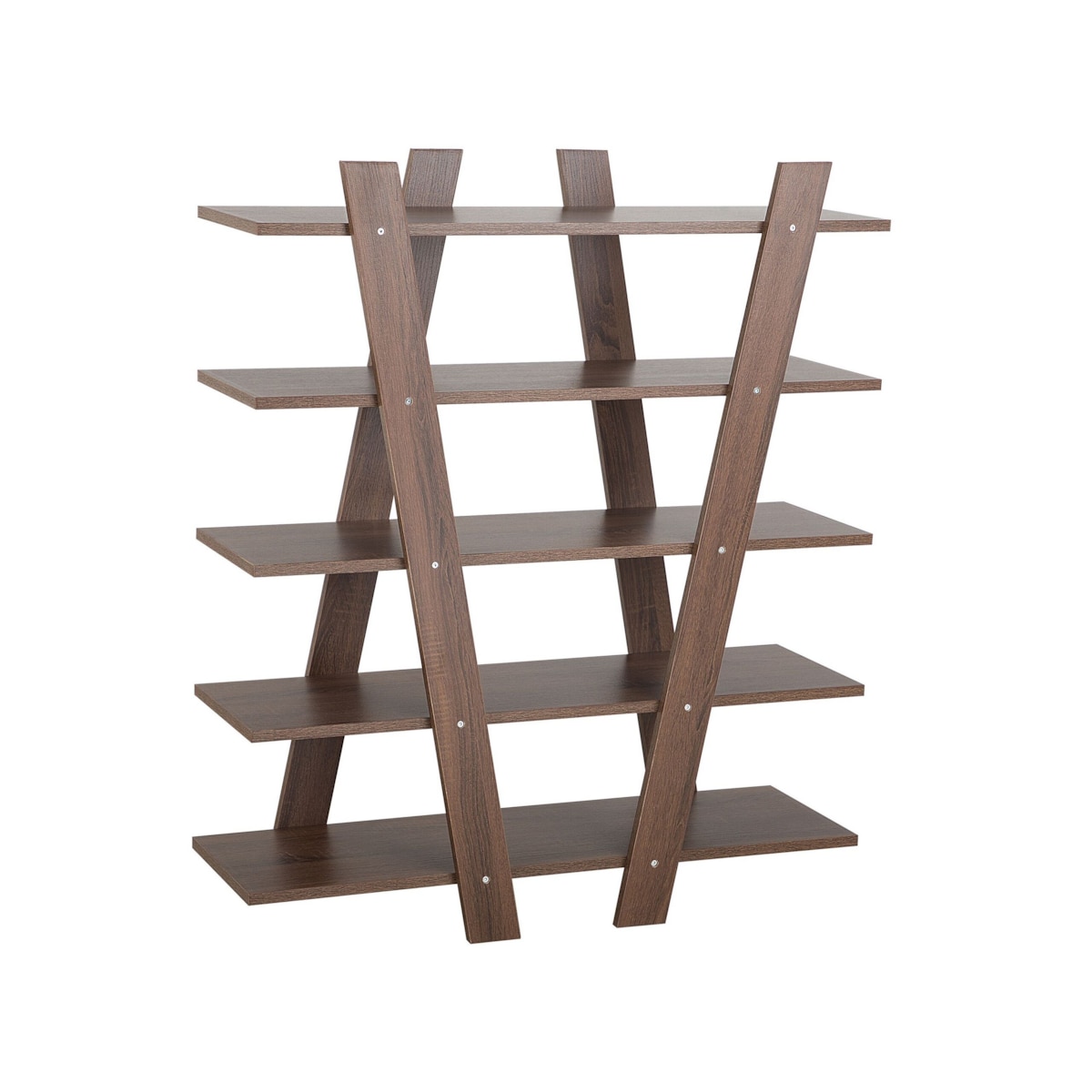 Regał 5 półek ciemne drewno ESCALANTE