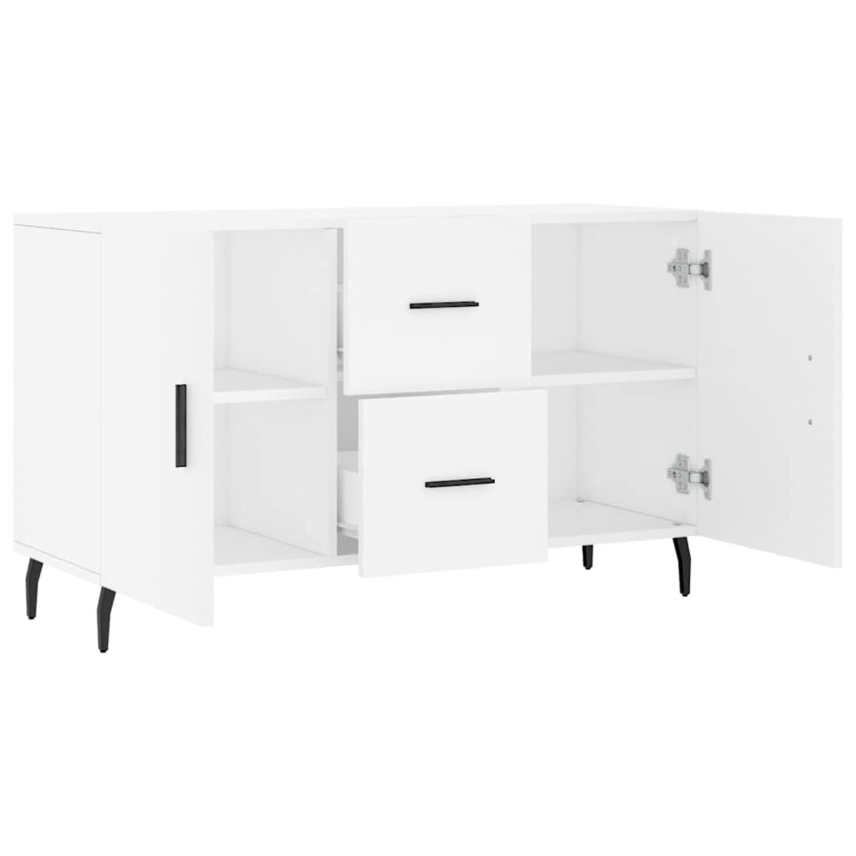 vidaXL Komoda, biała, 100x36x60 cm, materiał drewnopochodny