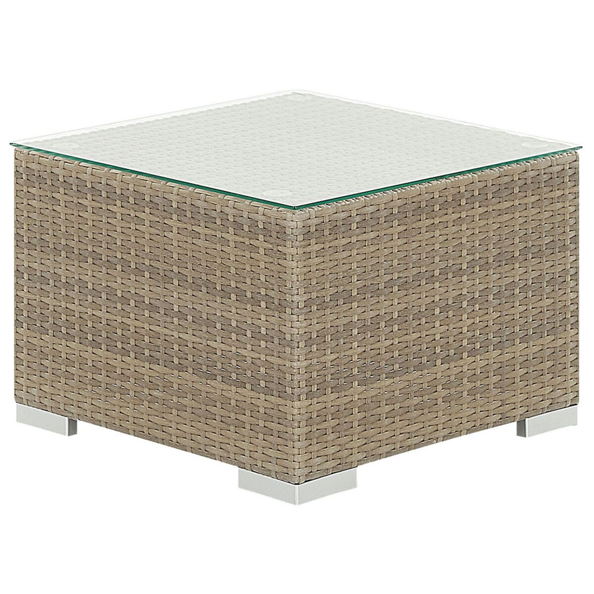 Zestaw ogrodowy z technorattanu 8-osobowy jasnobrązowy MAESTRO II