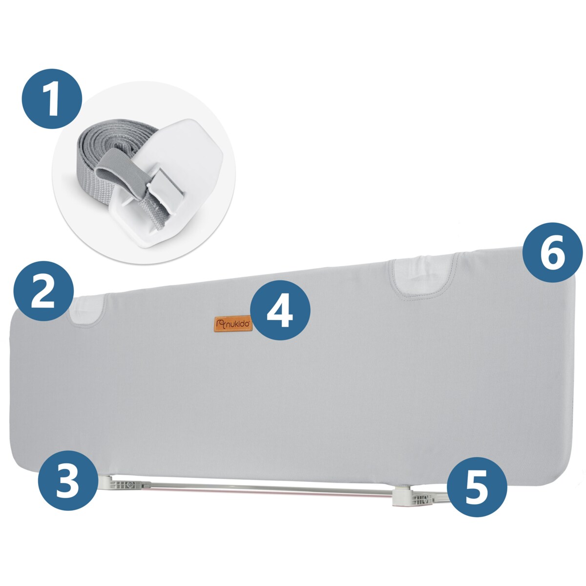 Barierka do łóżka Nukido osłona ochronna dla dzieci 120cm