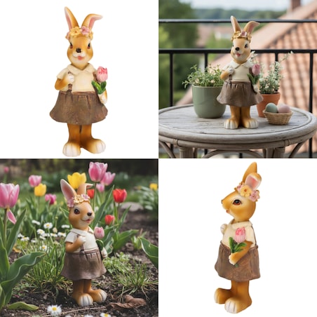 Zając ceramiczny wielkanocny figurka na Wielkanoc