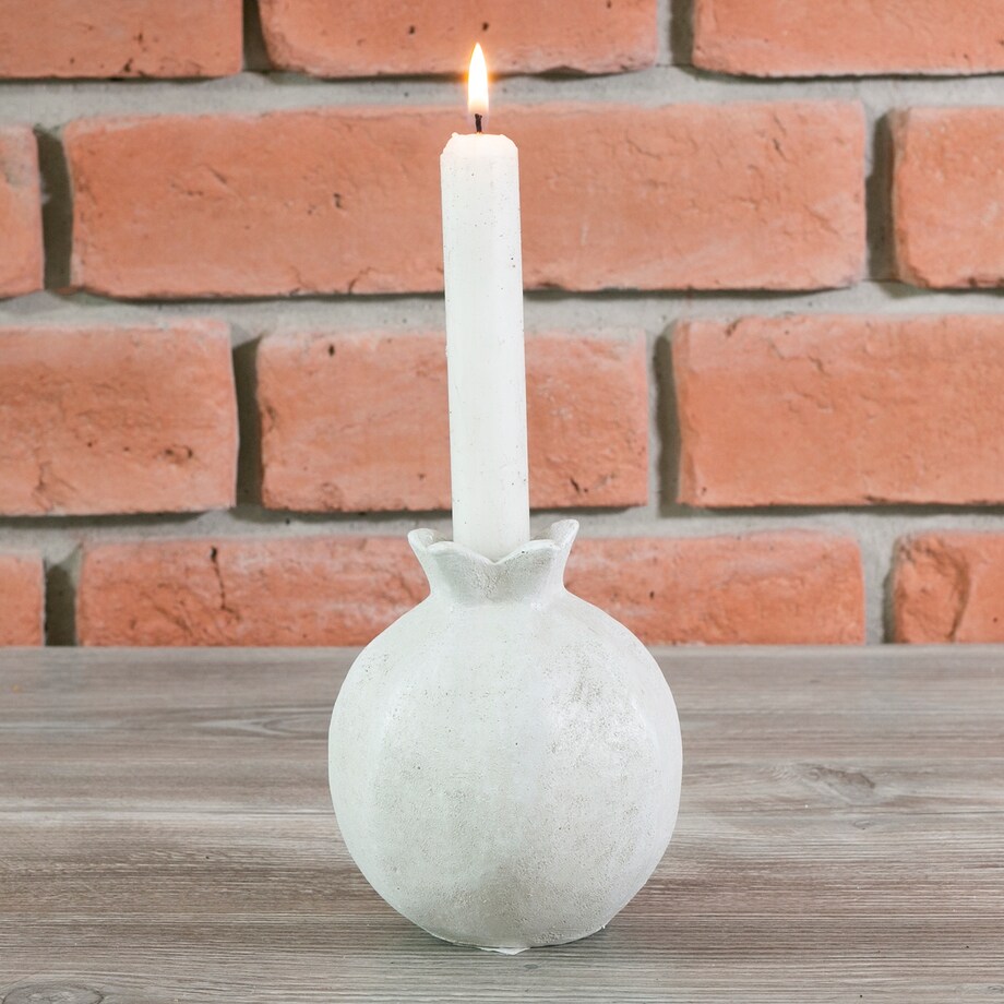 ŚWIECZNIK GRANAT na świecę stołową CERAMICZNY