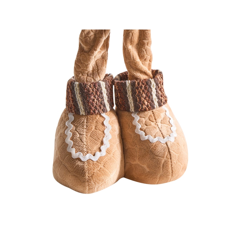 Zestaw 2 dekoracji świątecznych EIKEREN Piernikowy ludzik 55 cm Brązowy