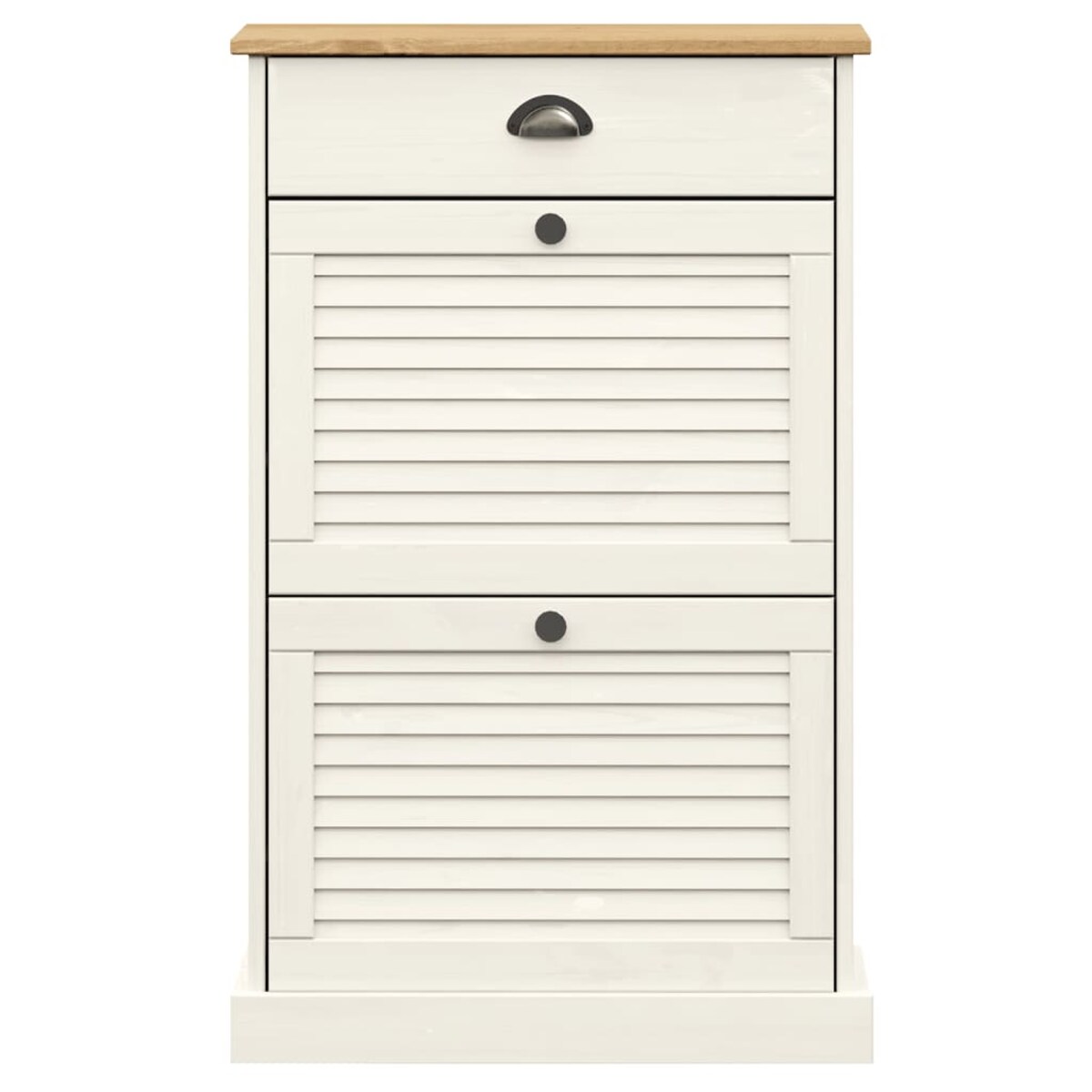 vidaXL Szafka na buty VIGO, 60x35x96 cm, biała, lite drewno sosnowe