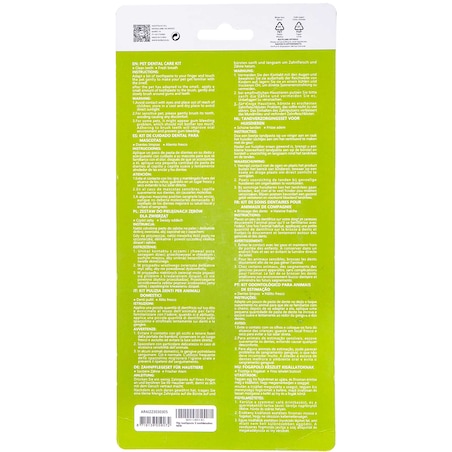 Szczotka Pasta Do Mycia Czyszczenia Zębów Dla Psa Zwierząt + 2 Nakładki