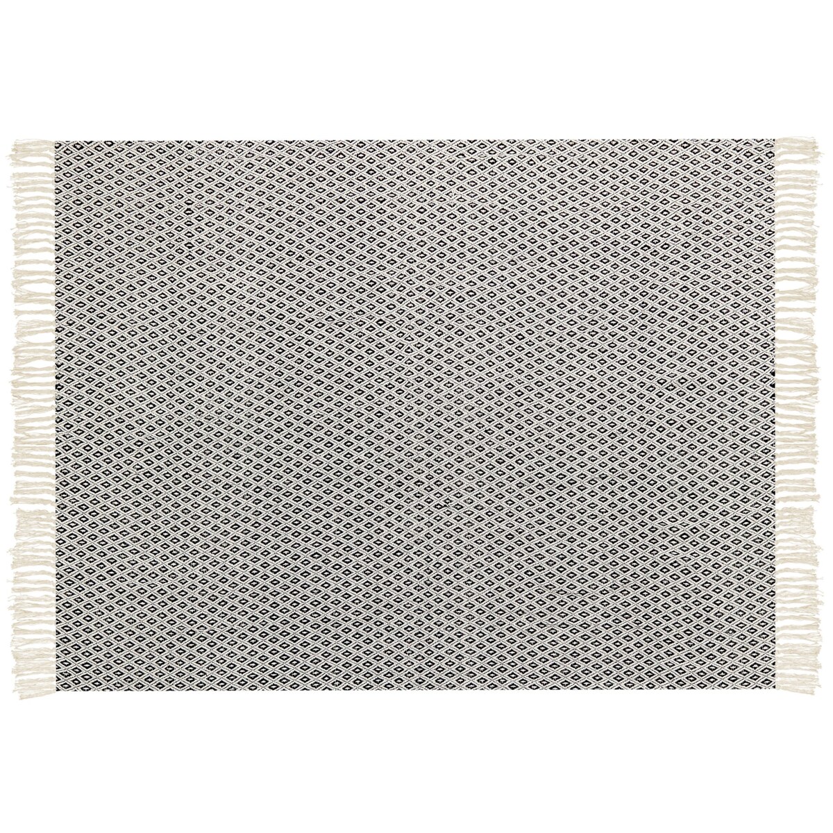 Koc bawełniany 125 x 150 cm czarno-biały CHYAMA