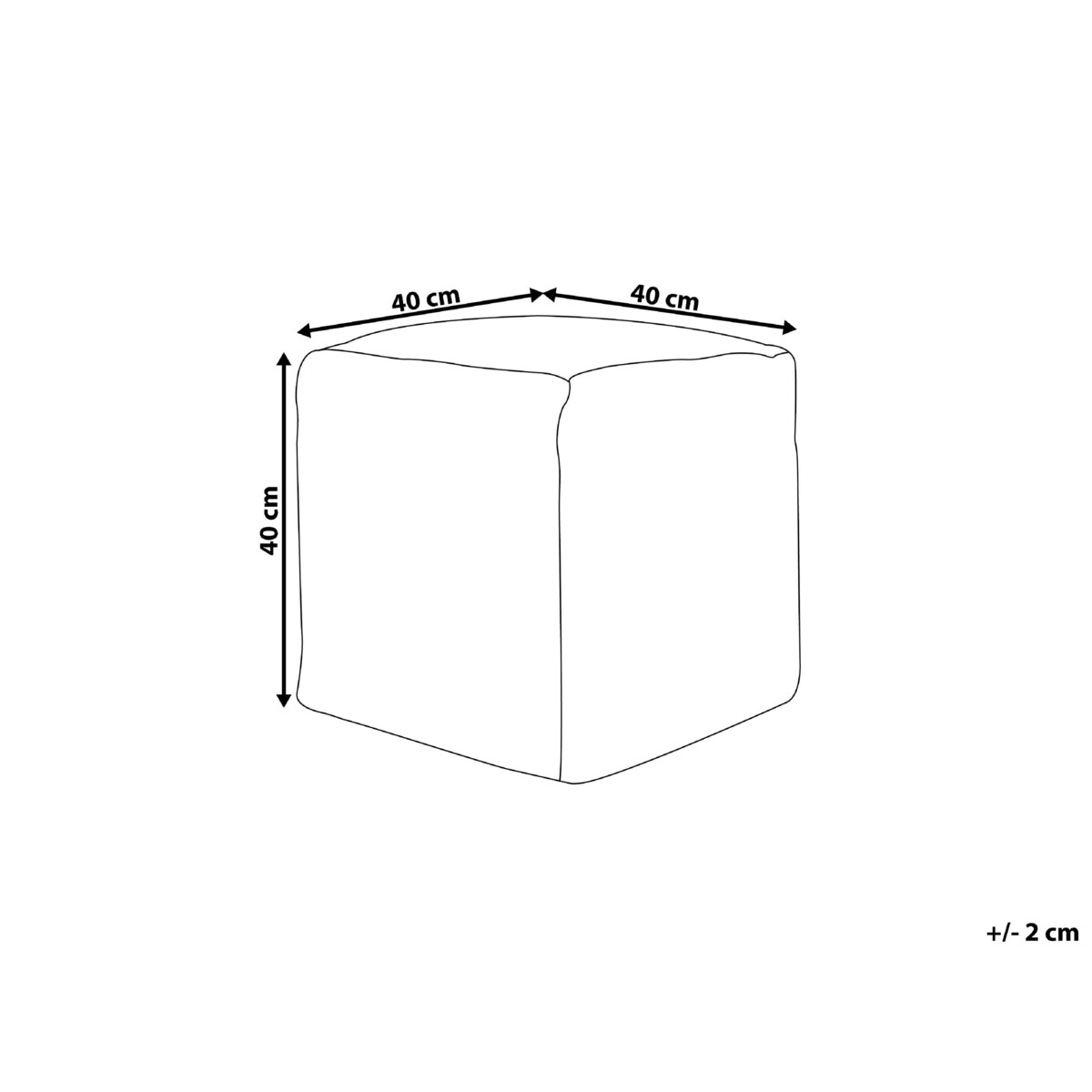 Puf bawełniany 40 x 40 x 40 cm biały HARNAI