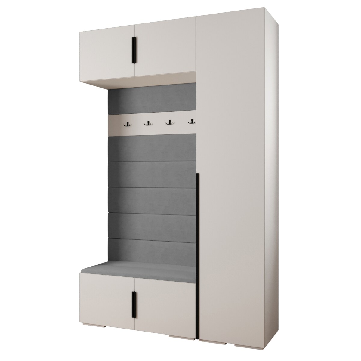 Garderoba do przedpokoju INOVA 1 Z19 biały+czarny+manila16