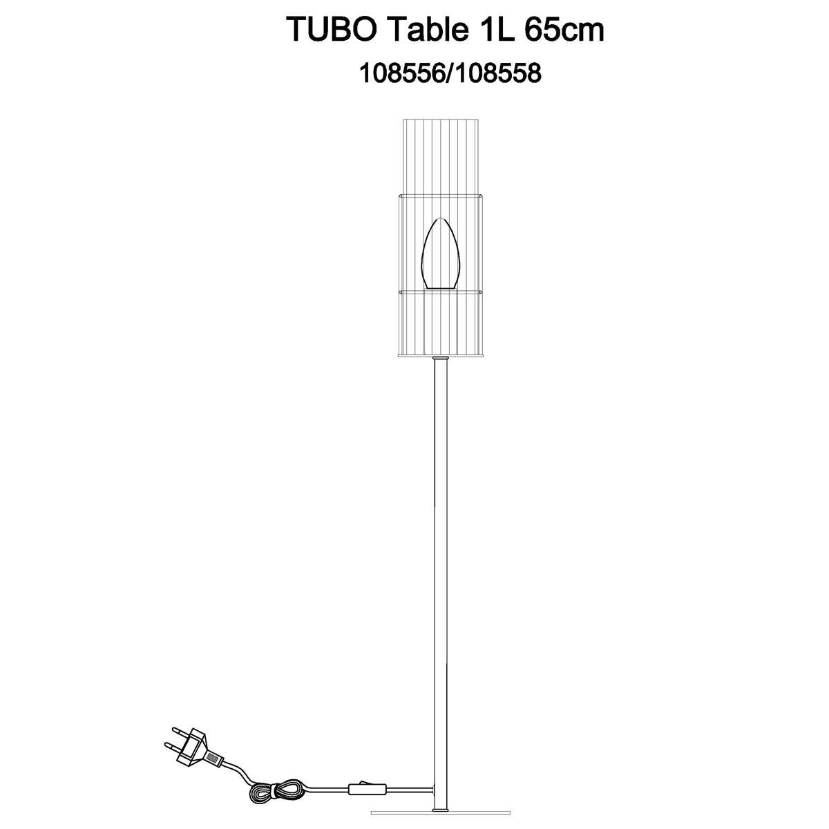 Lampka stołowa glamour Tubo 108558 Markslojd szklana srebrna