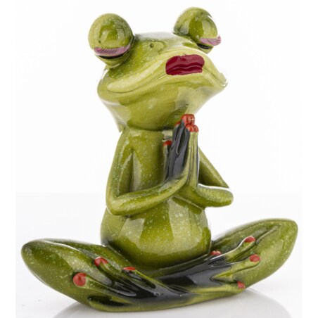 Dekoracja - żaba joginka 14,5x15,5x7 cm JOGA