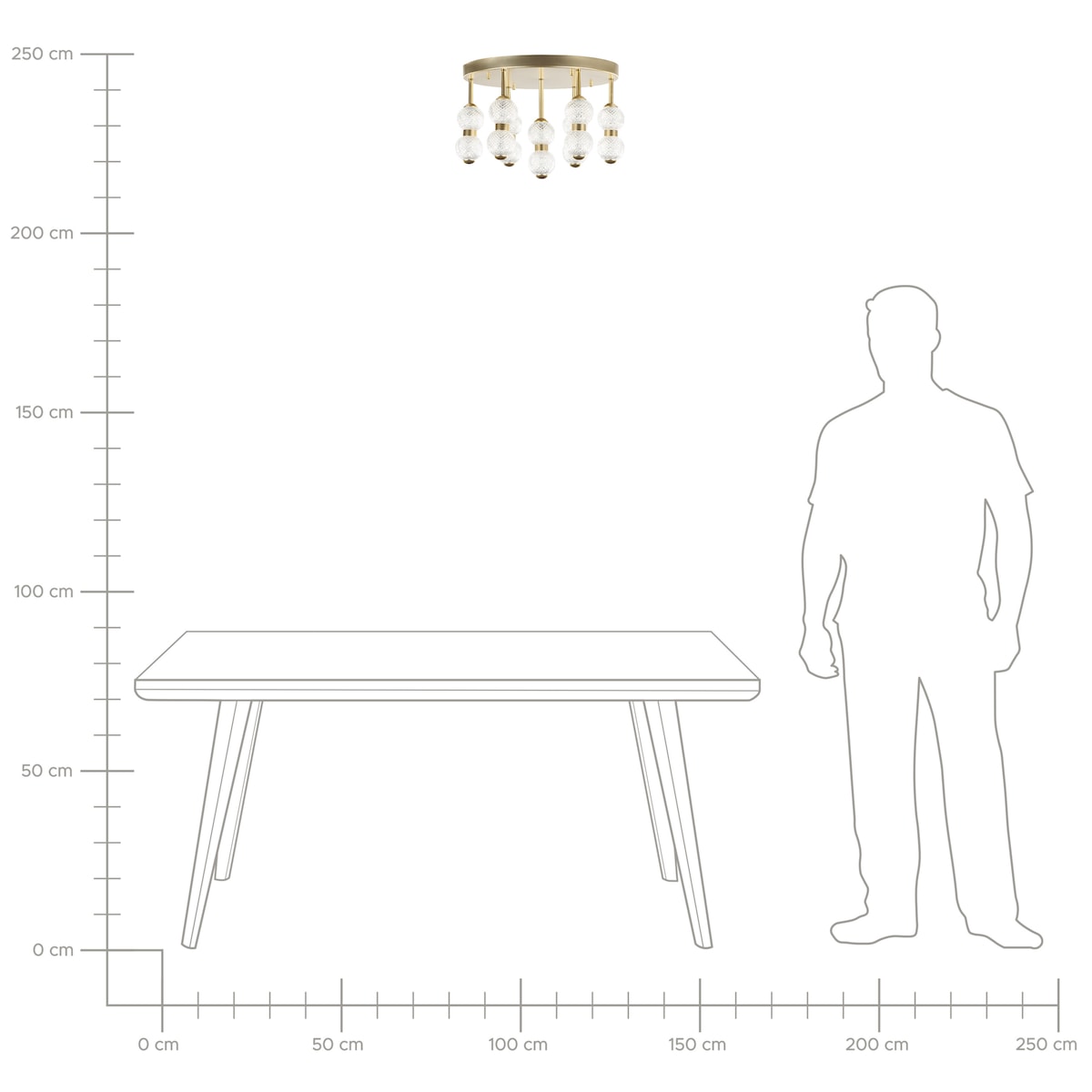 Lampa sufitowa YOWAKA Metal Złoty