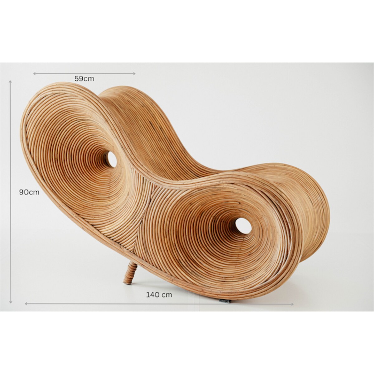 LEŻAK RATTANOWY ROBIN CIEMNY