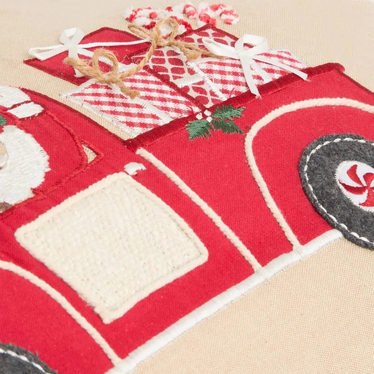 Poduszka świąteczna z autem, 39x59 cm