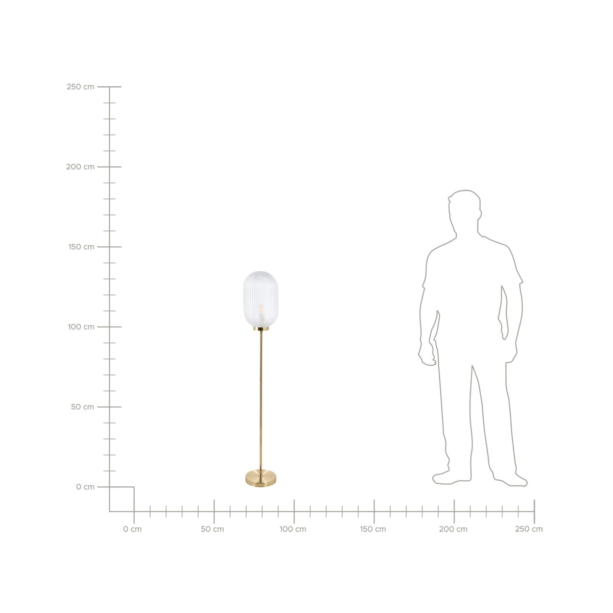 Lampa podłogowa PORTERO Metal Złoty