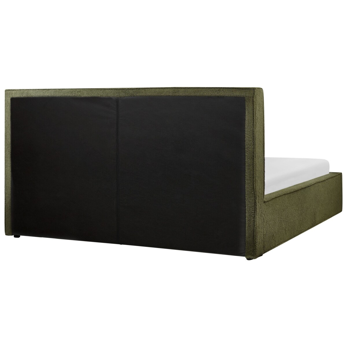Łóżko z pojemnikiem boucle 180 x 200 cm ciemnozielone MOISSAC