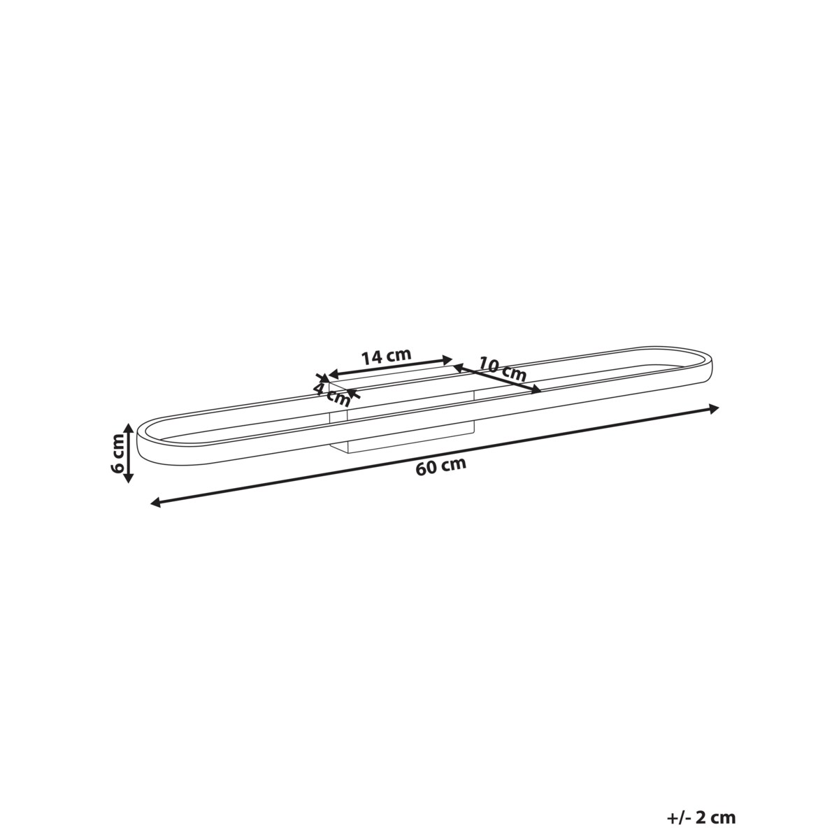 Kinkiet LED obrazowy/łazienkowy MIDOU Metal Biały