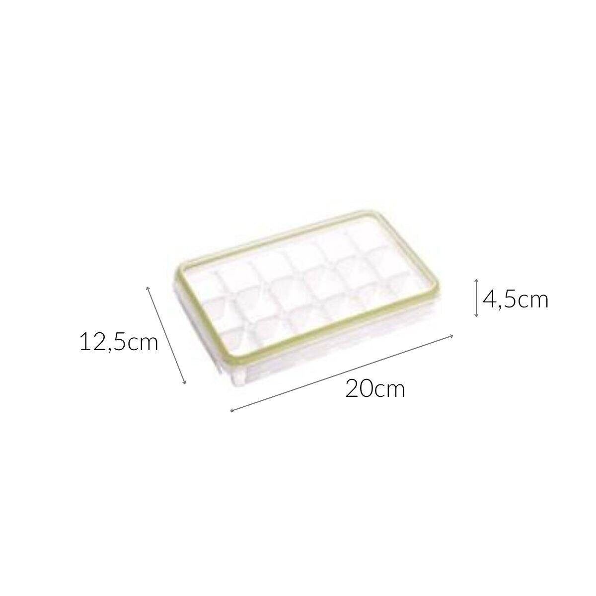 Pojemnik na kostki lodu, foremka z zamknięciem na klik