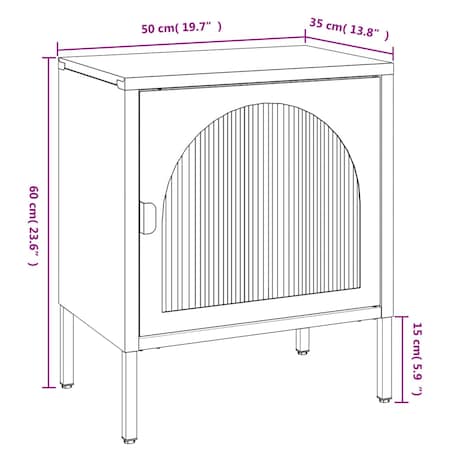 vidaXL Szafka nocna, czarna 50x35x60 cm, szkło i stal