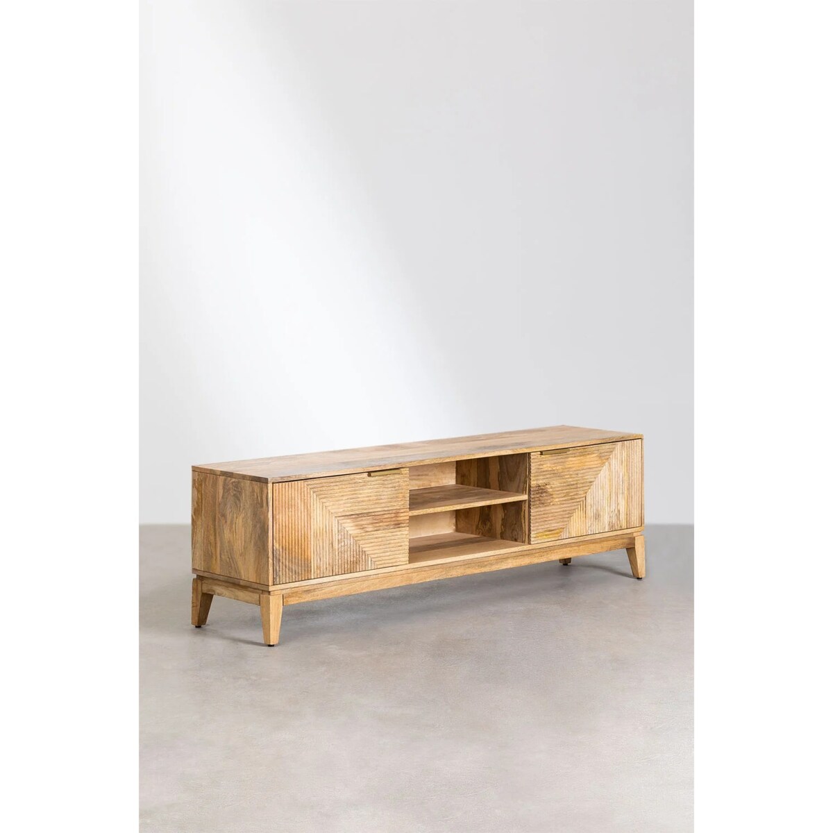 Szafka RTV 165x40 cm z drewna mango Baty Design