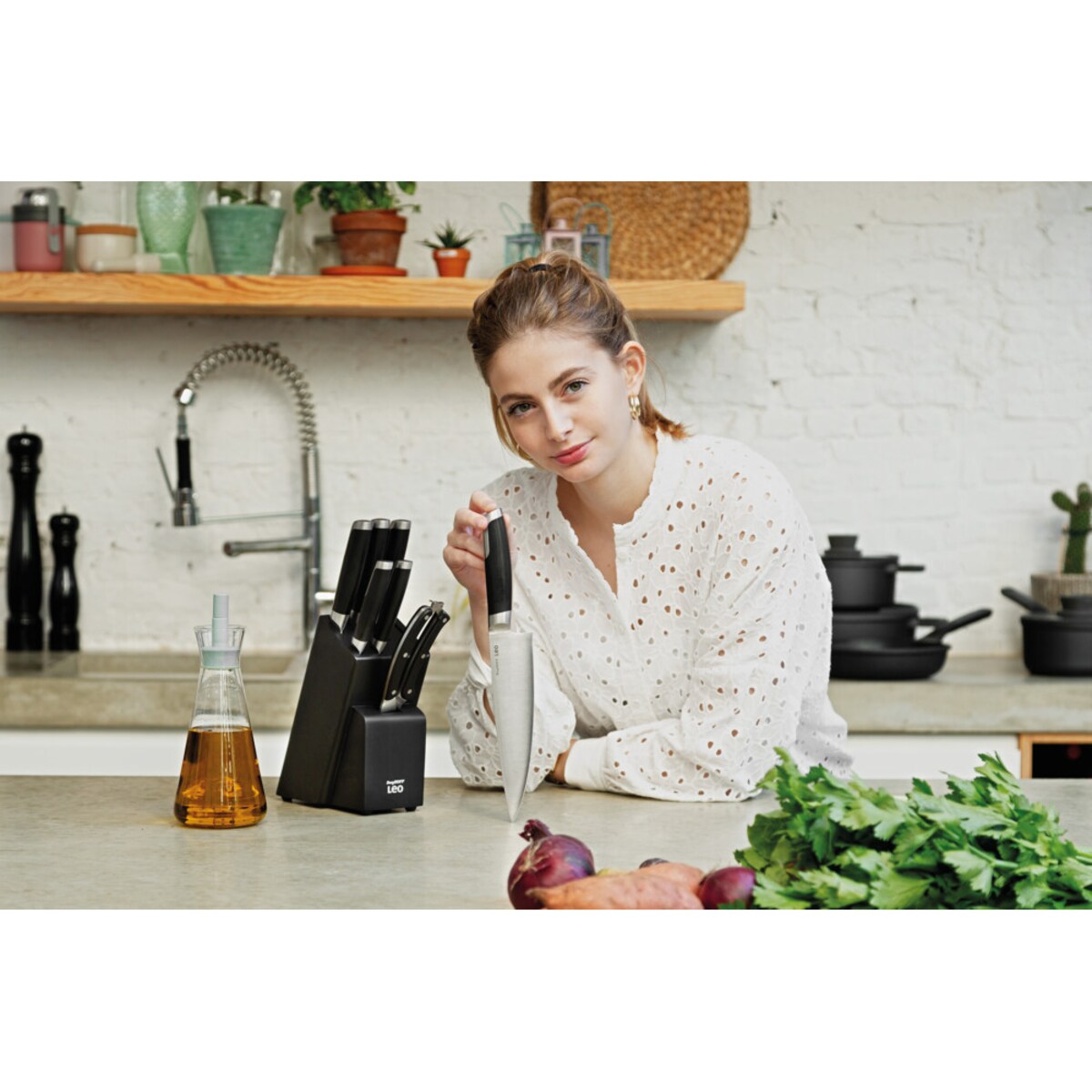 Zestaw noży w bloku 6-el. GRAPHITE BergHOFF