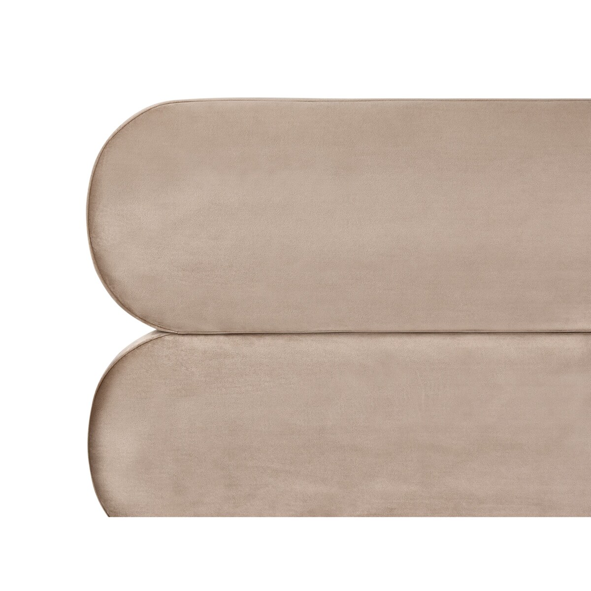 Łóżko Welur LESSAY 180 x 200 cm Beżowoszary