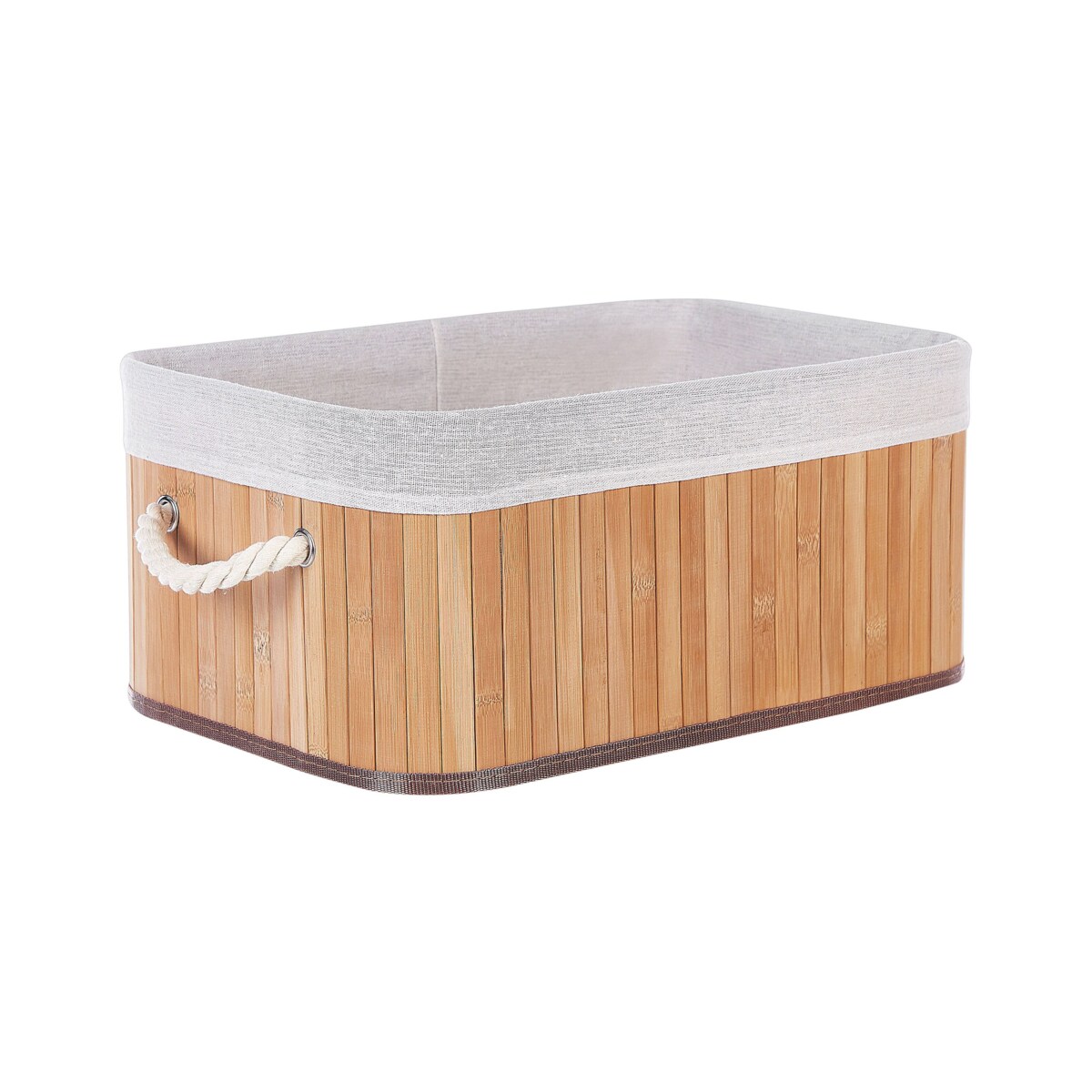 Zestaw 5 koszy bambusowych jasne drewno TALPE