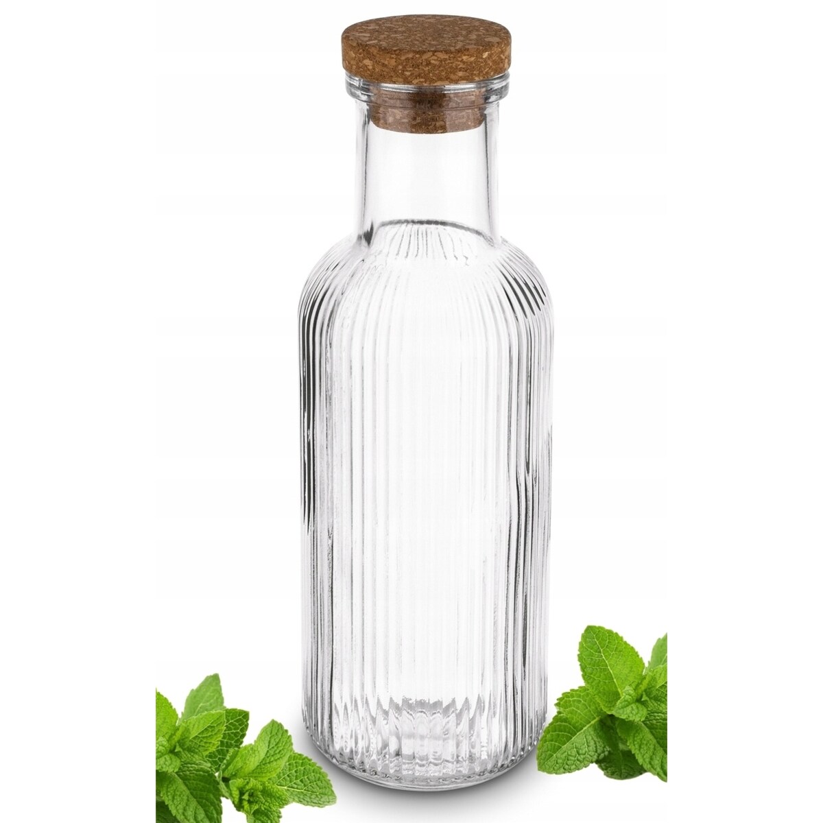 SZKLANA BUTELKA 1L z korkiem na napoje mleko wodę soki karafka alkohol