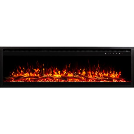 Kominek elektryczny AFLAMO Royal PRO 140 - ścienny i do zabudowy - 140x38x16 cm - kominek LED z funkcją grzania 750/1500 W