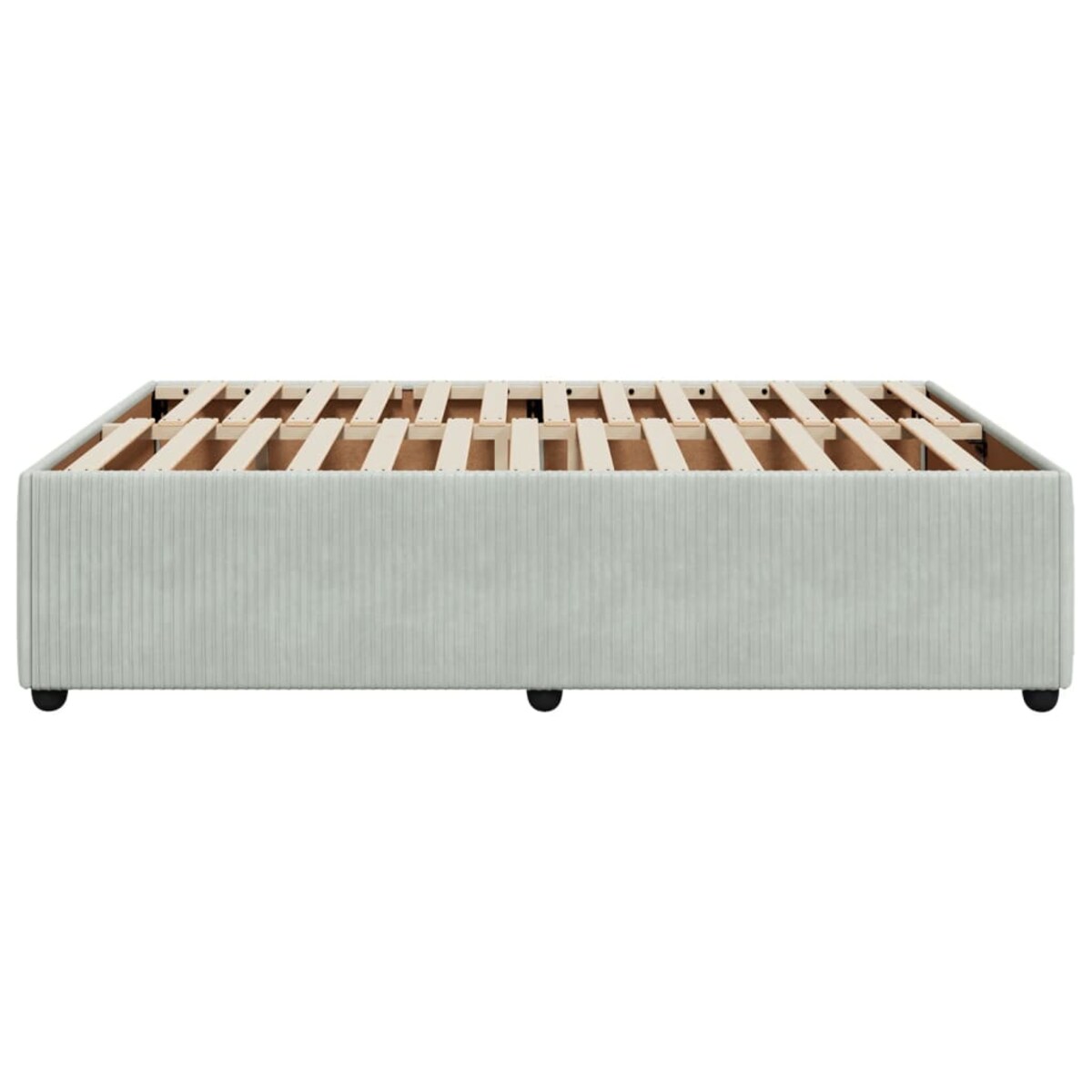 vidaXL Rama łóżka bez materaca, jasnoszara, 140x200 cm, aksamitna