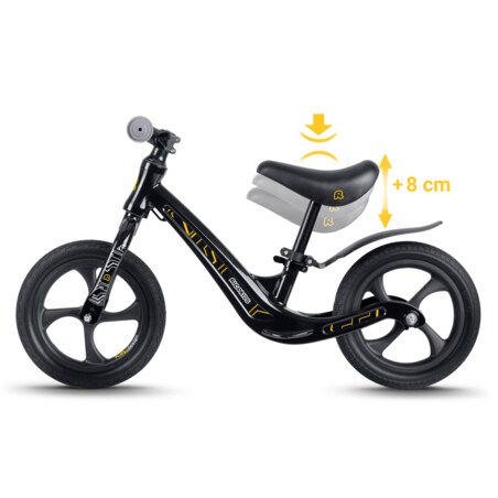 Rowerek biegowy dla dzieci magnesium Ricokids Funnu czarny 760500