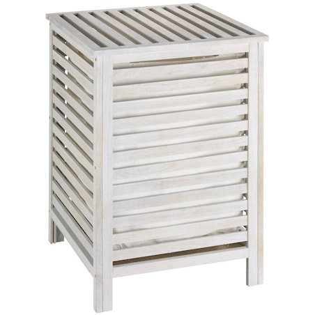 Kosz na pranie NORWAY WHITE - schowek na ręczniki, WENKO