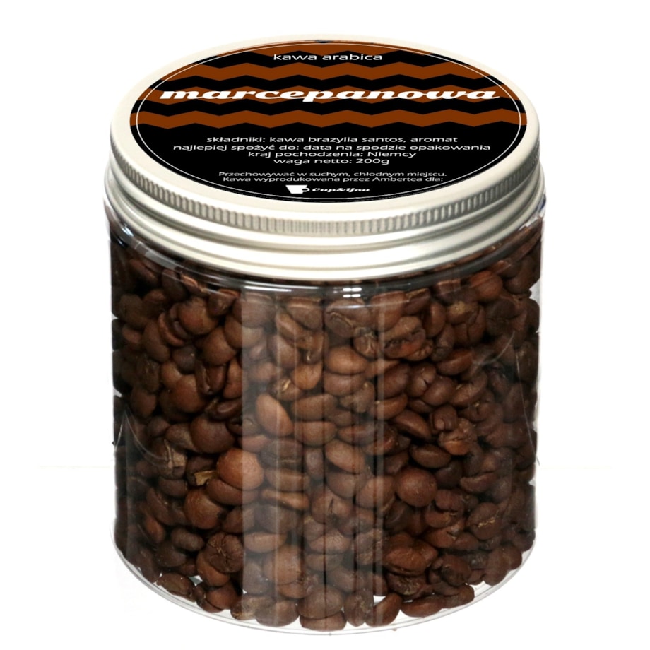 Kawa aromatyzowana smak MARCEPANOWA ziarnista deserowa ARABIC Cup&You 200g na prezent upominek dla kobiety mężczyzny faceta mamy taty żony męża