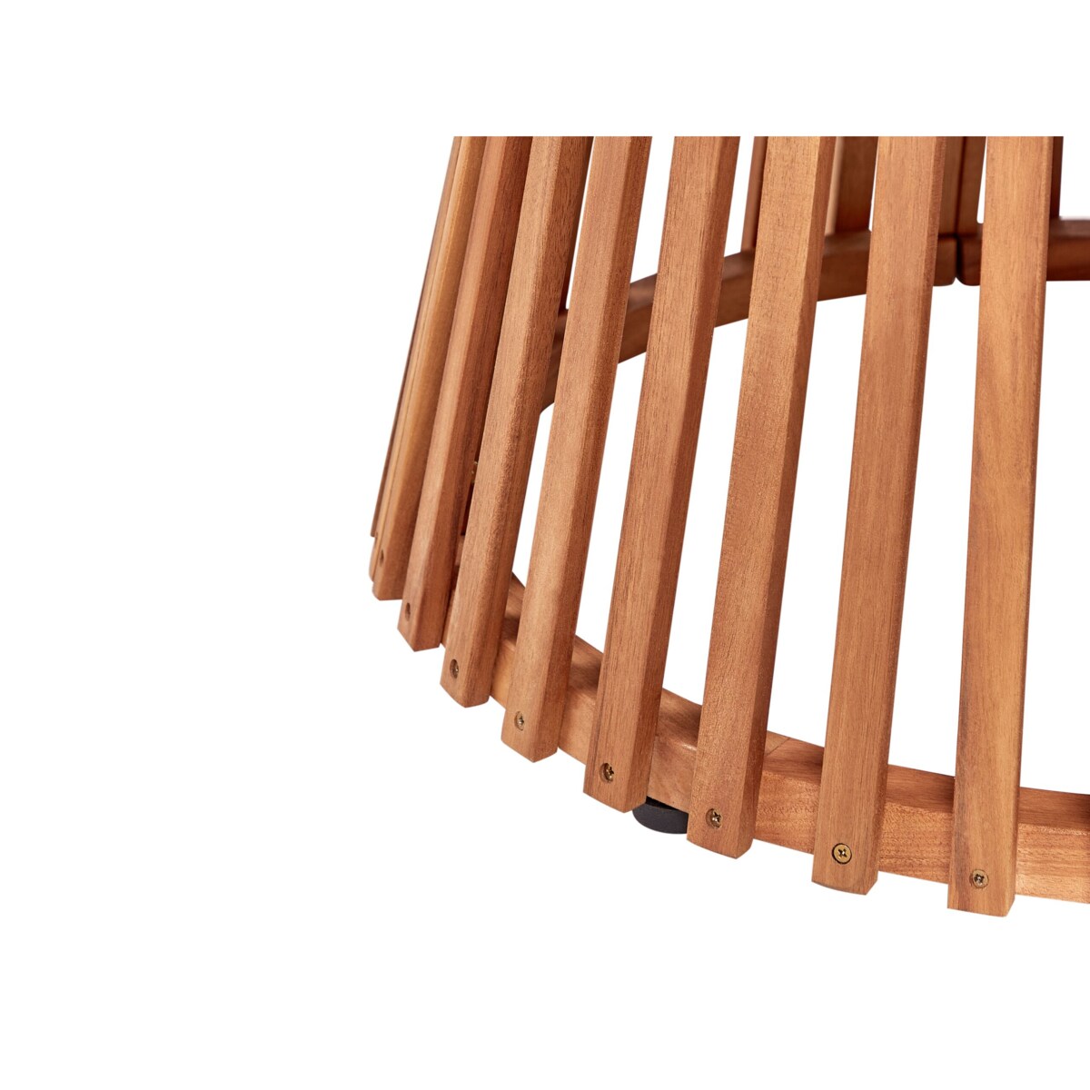 Zestaw ogrodowy dla 4 osób AGELLO z parasolem (12 opcji do wyboru) Drewno akacjowe Brązowy