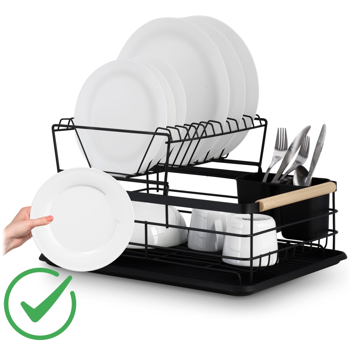 Suszarka do naczyń ociekacz stojąca tacka Massido + dozownik na płyn