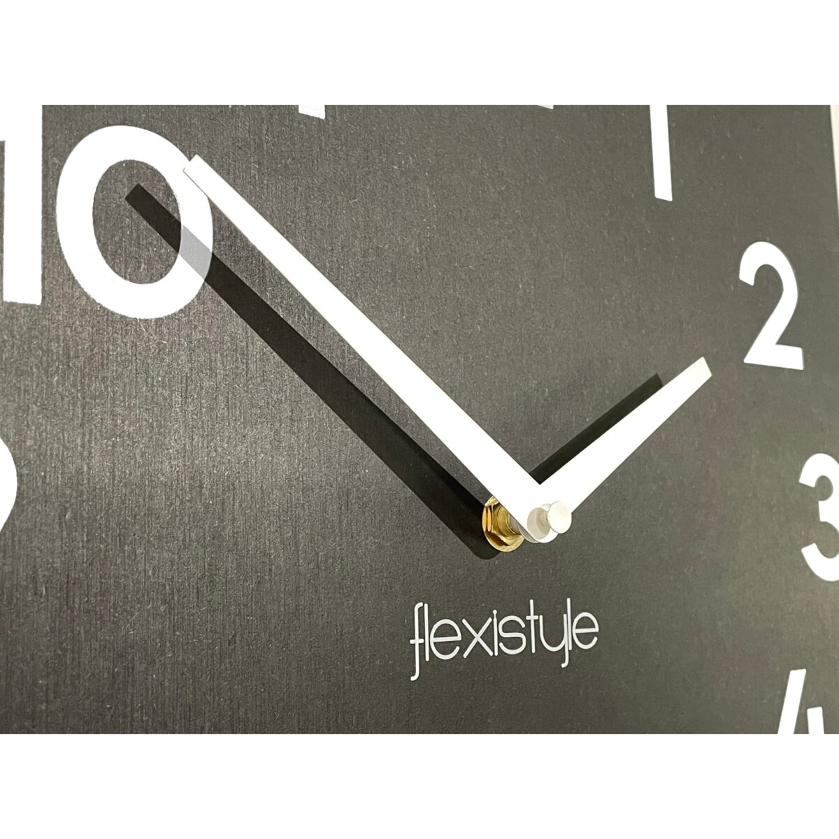 Czarny panel Zegar w Lamelach 155x30cm