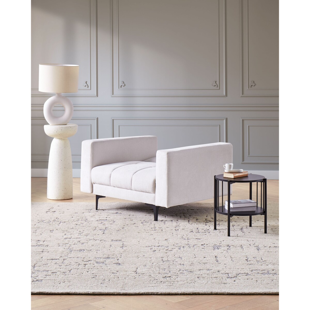 Fotel ALNES Złamana biel