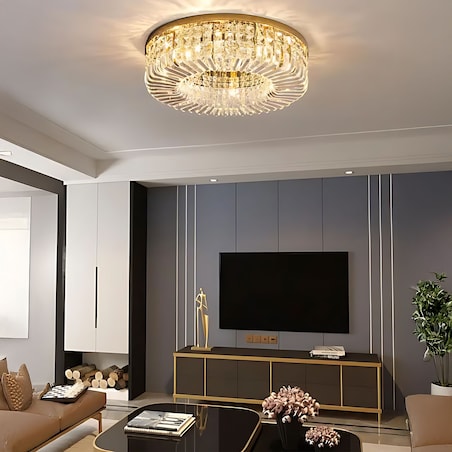 Lampa Sufitowa App1729-8C 60Cm Złoty, Szkło