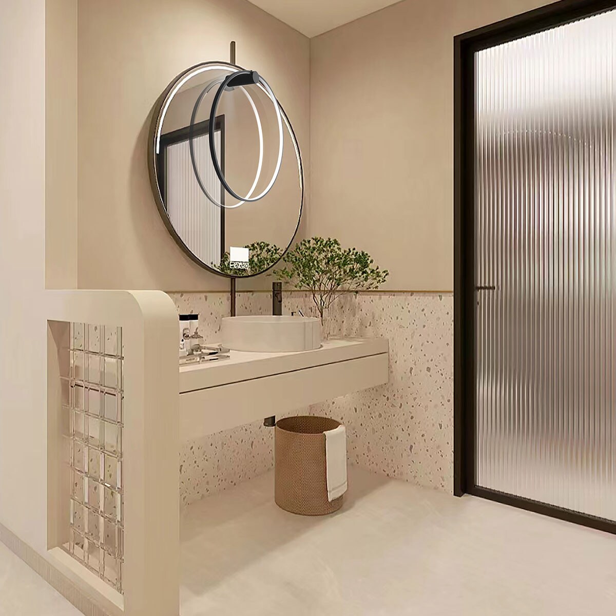 Lampa ścienna Light Prestige Mirror czarny LED CCT 3000K/4000K/6000K (regulowana) 1 szt.