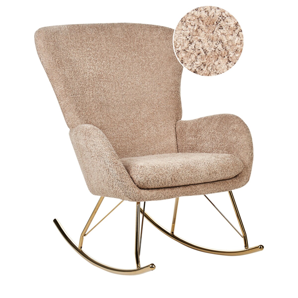 Fotel bujany boucle beżowy OULU