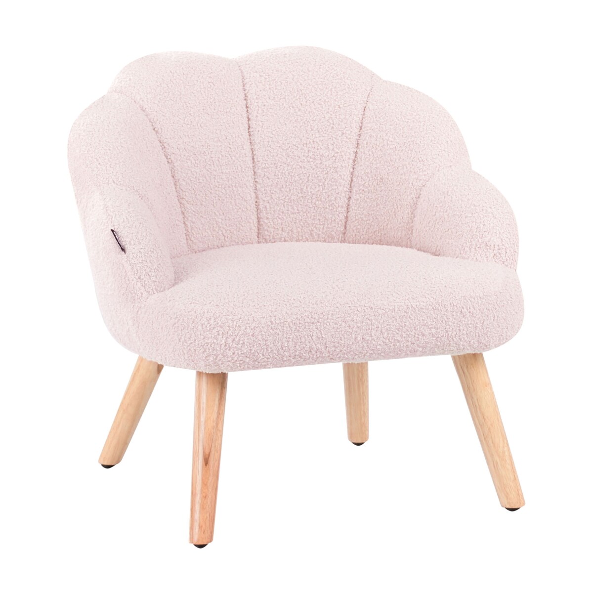 Fotel dziecięcy MILAND Boucle Pastelowy róż