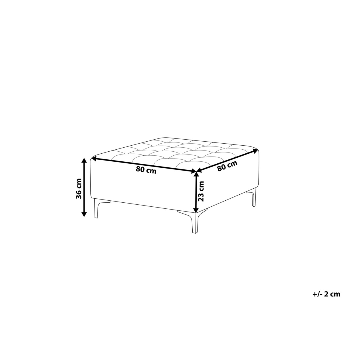 Otomana ciemnoszara ABERDEEN
