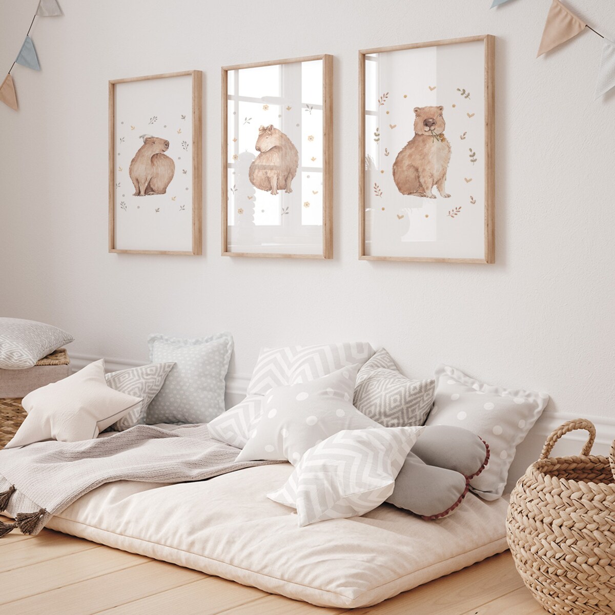 3 x plakat dla dzieci | zestaw kapibara 40x50