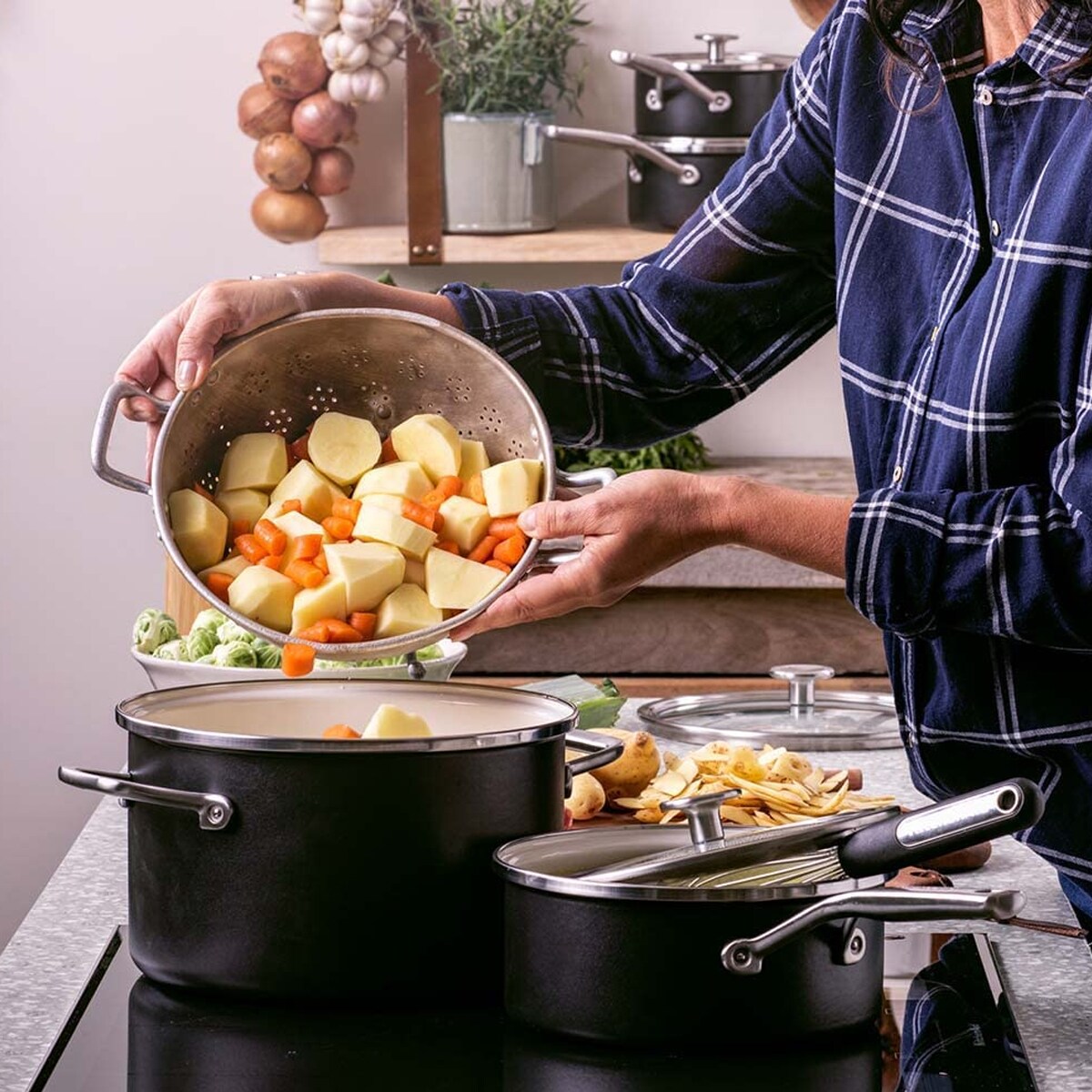 Garnek emaliowany - czarny mat - 3,7L / KitchenAid